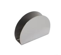 Distributeur de serviettes demi-rond en acier inoxydable pour comptoir - Rangement de serviettes en papier doré 12 cm (argenté)