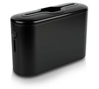 Distributeur de serviettes en papier, pliage multiple, ABS, 32 x 11,5 x 21,2 cm, noir