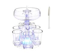 Distributeur de shot d'alcool, bec verseur de 6 shots | Décanteur de vin et distributeur de bar - Séparateur de liquide de tasse, outil pour boire distributeur de liqueur transporteur