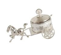Distributeur de sucre luxueux sur le thème du chariot, pot d ' assaisonnement pour décorations de cuisine élégantes et organisation pratique des condiments, récipient d ' assaisonnement en métal