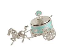 Distributeur de sucre luxueux sur le thème du chariot, pot d ' assaisonnement pour décorations de cuisine élégantes et organisation pratique des condiments, récipient d ' assaisonnement en métal