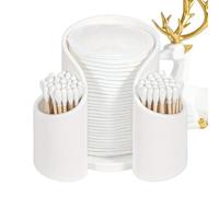 Distributeur De Support Qtips - Étui De Bureau De Voyage En Plastique Durable, Conception De Couverture Transparente, Organisateur De Vanité Compact, Rangement Facile D'accès Pour Les Tampons De Coton