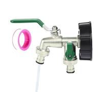 Distributeur de tuyau d'eau, lourd et anti-fuite, robinet de jardin à double sortie - Pour le lavage de voiture, l'arrosage des fleurs, le toilettage des animaux, les professionnels, les propriétaires