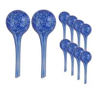 Distributeur d'eau 10 pièces set en verre pour plantes en pot, boule, ronde Ø 8 cm couleur bleu 200 ml moderne, conditions domestiques, pour pots, pour fleurs, régulation de l'eau-assure un dosage opt