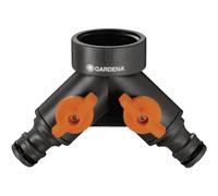 Distributeur d'eau 2 voies GARDENA 00940-20 plastique avec vanne de régulation