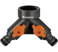 Distributeur deau 2 voies GARDENA 00940-20 plastique avec vanne de régulation raccord enfichable, 33,3 mm (G1)
