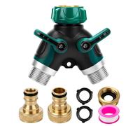 Distributeur d'eau à 2 voies, raccordement 3/4 de pouce, distributeur en Y pour alimentation en eau, robinet avec 2 vannes indépendantes