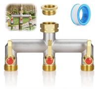 Distributeur d'eau à 3 voies en laiton avec poignée allongée, adaptateur de 1/2 pouce vers 3/4 de pouce