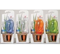 'Distributeur d'eau "bordy Lot de 4, Taille 20 cm, contenu 220 ml pour jusqu'à 4 jours d'irrigation de vos plantes, Violet, vert, transparent et orange