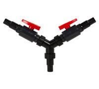 Distributeur d'eau en Y à 3 voies, diamètre 20/25 mm, avec 2 robinets à bille