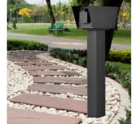 Distributeur d'électricité extérieur jardin prise 2 voies colonne d'énergie en acier inoxydable noir Ledino 11790000003025