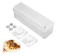 Distributeur d'emballage alimentaire - Coupe-film étirable rechargeable, support réutilisable pour emballage domestique, système de bords lisses, outil d'organisation de rangement pour la maison, le