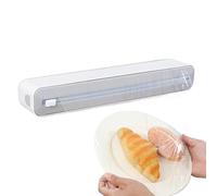 Distributeur d'emballages avec cutter, boîte de découpage magnétique rechargeable, support d'organisation de film pour cuisine, maison, réfrigérateur, mur, garde-manger, appartement