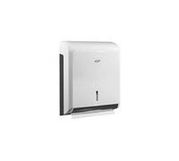 JVD Distributeur papier essuie-mains Cleanline - manuel, sécurisé - Blanc