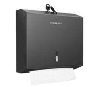Distributeur d'essuie-Tout Mural Commercial, Pliage en C, Distributeur de Serviettes en Papier Multi-Plis en Acier Inoxydable (Noir Mat)