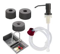 Distributeur d'évier à pompe - En acier inoxydable 304 - Solution de savon encastrable - Kit de remplacement robuste - Dosage facile - Fonctionnalité pratique - Pour cuisine, salle de bain, lavabo