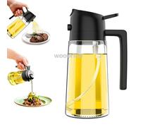 Distributeur d'huile 2-en-1 pour cuisine : pulvérisateur et brosse, idéal pour friteuse à air, salades, grillades, rôtissage et cuisson Upgraded-1PCS-green