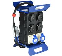 Distributeur électrique avec protection différentielle, 4 prises, 2 prises CEE, 16A, IP44