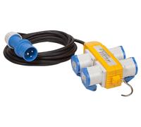 Distributeur électrique CEE avec verrouillage, 4 prises et câble de 5 mètres, Brennenstuhl