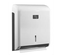 JVD Distributeur Papier Essuie-Mains Cleanline Blanc - pour Sanitaires Publics, Écoles, Hôtels et Restaurants - Matériel Professionel