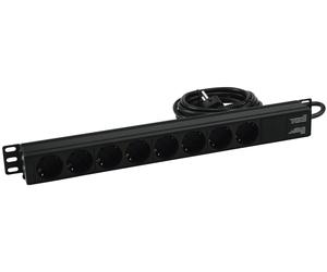 Distributeur EUROLITE R19-8 1U bk 2.7m - Prises multiples