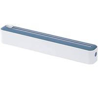 Distributeur Film Alimentaire Magnétique - Rangement Papier Alu Et Film Alimentaire, Distributeur Papier Aluminium Et Film Pratique - Dérouleur Film Alimentaire (Livré avec un film plastique)(Bleu)