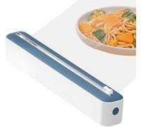 Distributeur Film Alimentaire | Rangement Papier Alu Et Film Alimentaire | Distributeur De Film Plastique avec Cutter | Distributeur Papier Aluminium | Dérouleur Film Alimentaire pour Cuisine (Bleu)