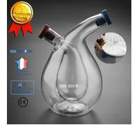 Distributeur huile d'olive vinaigre double usage inox design élégant - Lazozo - bouteille verre grande capacité bocal scellé usten