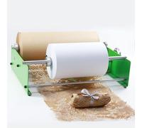 Distributeur manuel de papier cadeau en nid d'abeille, support de papier kraft robuste, design à double axe, couche tampon anti-choc, économie d'énergie