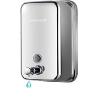 Distributeur manuel de savon en acier inoxydable pour montage mural - salle de bains, commerce et cuisine domestique, restaurant - capacité 31 fl oz M-1618