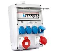 Distributeur mural ABB/Mennekes avec 1x CEE 32A 1x CEE 16A et 4x prises Schuko avec RCD - Distributeurs de courant
