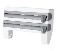 Distributeur mural de papier d'aluminium, organisateur de cuisine avec double pour film étirable, papier ciré, feuille d'aluminium, support de rangement amovible pour barre à rouleaux, ABS économiseur