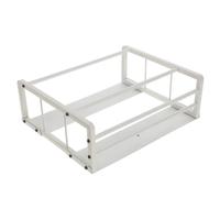 Distributeur Mural Magnétique en Métal Blanc pour Moufles et Masques | Double Tige, Fixation sans Perçage sur Surfaces Ferreuses, Finition Lisse sans Bavures, Gain de Place en Laboratoire