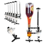 Distributeur mural pour 6 bouteilles d'alcool et cocktails - 25-45 ml Porte-bouteille de bar pour bière et boisson mélangée - Idéal pour les bars à domicile, les fêtes et les divertissements