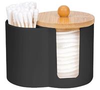 Distributeur noir en plastique pour cotons et accessoires