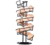Distributeur Oeuf, Distributeur Oeuf Spirale Rangement Contient Environ 30-36 Oeufs, Support à Oeufs Peut Ranger - Noir
