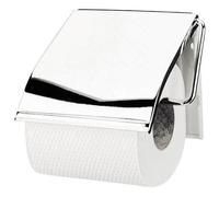 Distributeur papier toilette rouleau métal Brabantia avec couvercle - Inox