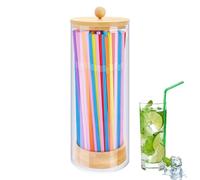 Distributeur Porte-Pailles - Organisateur Et Rangement Pour Pailles À Boire,Distributeur De Comptoir Avec Couvercle Solution Pratique Pour Salon Et Café
