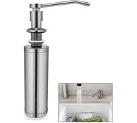 Distributeur savon intégré évier cuisine 300ml - acier inox 201 qualité