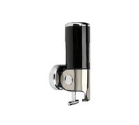 Distributeur Savon Liquide Acier Inoxydable Poussoir Double Réservoir 50Cl Noir YONIS