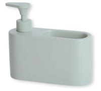Distributeur Savon Porte-Éponge - KOOK TIME - SLIM - Céramique - Vert Sauge