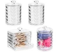Distributeur transparent 3+1 pour cotons-tiges Transparent