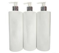Distributeurs Gel Douche 500ml Plastique PET pour robuste Distributeurs | Plastique PET épais, incassable, sûr, pour idéal shampooing après-shampoing, design élégant blanc
