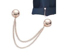 Distribution magnétique multifonctionnelle: aimant de bandeau de tête fort avec chaîne | Clip de châle de vêtements amovible pour femmes | Barrette magnétique en métal vintage avec décoration de
