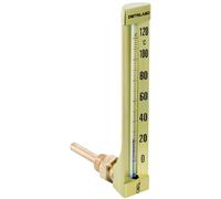 DISTRILABO Thermomètre industriel équerre - 15x21 - Grand modèle 200mm Sonde long 63mm - 0 à 120°C - Mesure et contrôle
