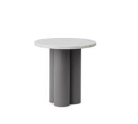 Dit Table d'Appoint Gris/ Blanc Carrara