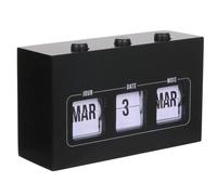THE CONCEPT FACTORY - MO1312 Calendrier Flip Perpétuel Décoratif - Bois et Plastique - Conçu pour Dynamiser Votre Intérieur - Dimensions 5.5L x 11.5H cm - Couleur Noir