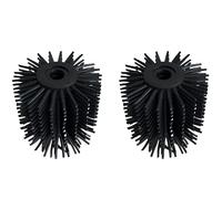 DITI Lot de 2 têtes de brosse de rechange en silicone compatible avec les brosses de toilette DITI rondes et carrées, 12 mm de diamètre