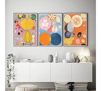 Dittelle Hilma Af Klint Affiche Abstraite Femme Toile Peinture Musée Exposition Art Imprimer Moderne Mur Photo Pour Salon Décor 43x63cm-3Pieces Sans Cadre