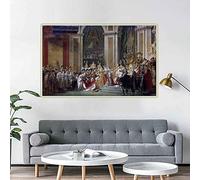 Dittelle Jacques-Louis David - Sacre de l'Empereur Napoléon Ier et Sacre de l'Impératrice Joséphine à Notre-Dame de Paris Toile 70x100cm Sans cadre